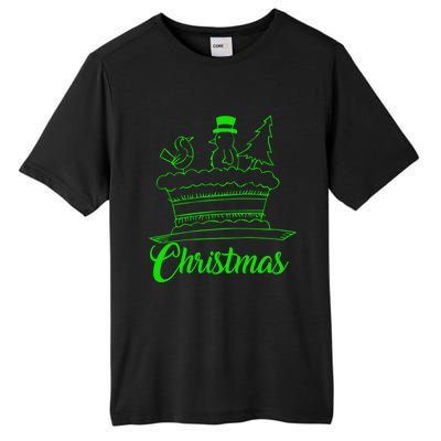 Snow Christmas Tree Birdie! Let It Snow! Oh What Fun! Gift Tall Fusion ChromaSoft Performance T-Shirt