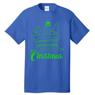 Snow Christmas Tree Birdie! Let It Snow! Oh What Fun! Gift Tall T-Shirt