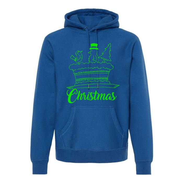 Snow Christmas Tree Birdie! Let It Snow! Oh What Fun! Gift Premium Hoodie