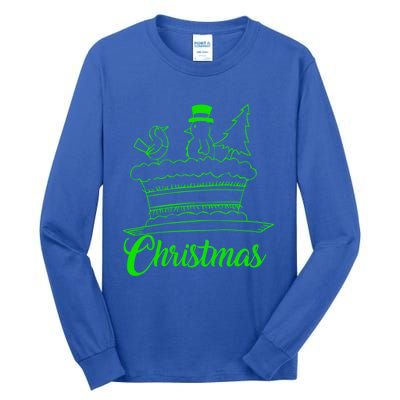 Snow Christmas Tree Birdie! Let It Snow! Oh What Fun! Gift Tall Long Sleeve T-Shirt