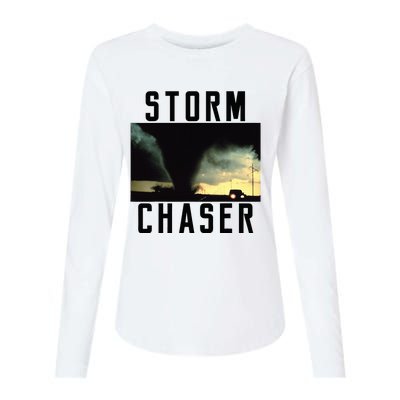 Storm Chaser Tornado Picture Weather Meteorologist Womens Cotton Relaxed Long Sleeve T-Shirt