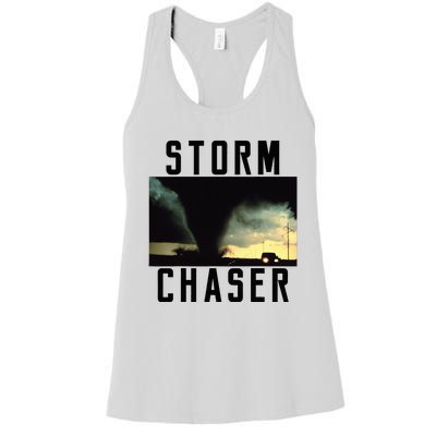 Storm Chaser Tornado Picture Weather Meteorologist Women's Racerback Tank