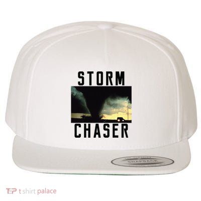 Storm Chaser Tornado Picture Weather Meteorologist Wool Snapback Cap