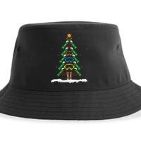 Snowboard Christmas Tree Funny Xmas Boarding Snowboarder Sustainable Bucket Hat