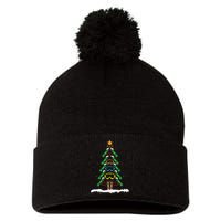 Snowboard Christmas Tree Funny Xmas Boarding Snowboarder Pom Pom 12in Knit Beanie