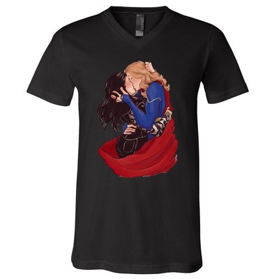 Supercorp Cry The Kissed Goddamnit V-Neck T-Shirt