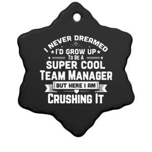 Super Cool Team Manager Funny Baseball Soccer Gift Ceramic Star Ornament