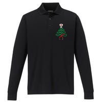 Stethoscope Christmas Tree Nursing Funny Nurse Rn Lpn Squad Performance Long Sleeve Polo