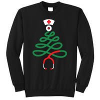 Stethoscope Christmas Tree Nursing Funny Nurse Rn Lpn Squad Sweatshirt