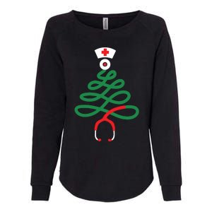 Stethoscope Christmas Tree Nursing Funny Nurse Rn Lpn Squad Womens California Wash Sweatshirt