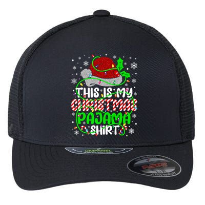 Santa Claus This Is My Christmas Pajama Funny Gift Flexfit Unipanel Trucker Cap