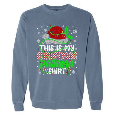 Santa Claus This Is My Christmas Pajama Funny Gift Garment-Dyed Sweatshirt