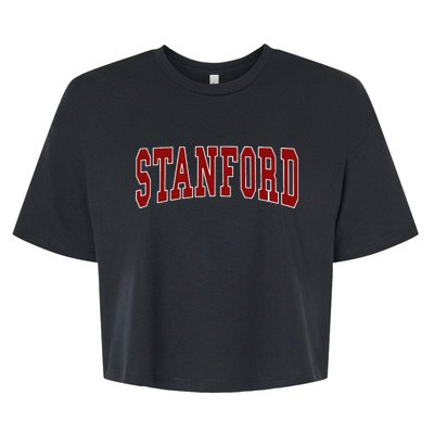 S.T.A.N.F.O.R.D California Throwback Design Classic Bella+Canvas Jersey Crop Tee