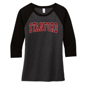 S.T.A.N.F.O.R.D California Throwback Design Classic Women's Tri-Blend 3/4-Sleeve Raglan Shirt