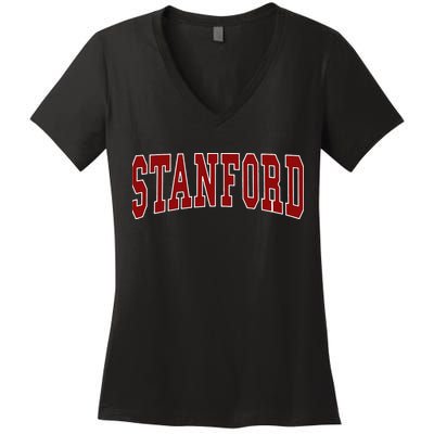 S.T.A.N.F.O.R.D California Throwback Design Classic Women's V-Neck T-Shirt