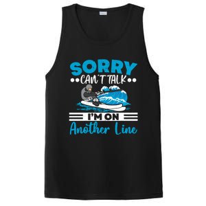 Sorry Cant Talk Im On Another Line Water Ski Water Skiing Gift PosiCharge Competitor Tank