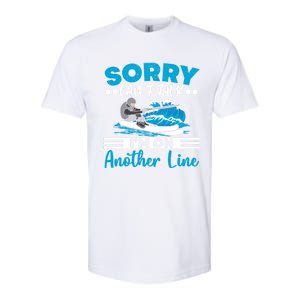 Sorry Cant Talk Im On Another Line Water Ski Water Skiing Gift Softstyle CVC T-Shirt