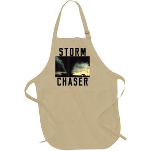 Storm Chaser Tornado Picture Gift Weather Meteorologist Gift Full-Length Apron With Pockets