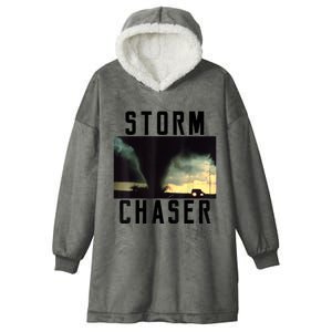 Storm Chaser Tornado Picture Gift Weather Meteorologist Gift Hooded Wearable Blanket