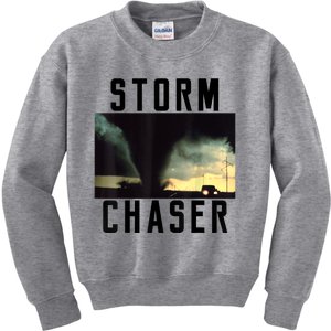 Storm Chaser Tornado Picture Gift Weather Meteorologist Gift Kids Sweatshirt