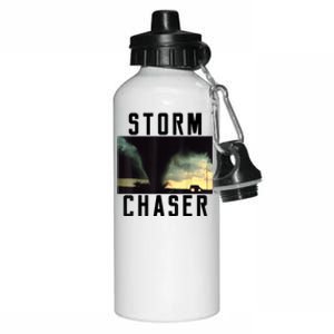 Storm Chaser Tornado Picture Gift Weather Meteorologist Gift Aluminum Water Bottle