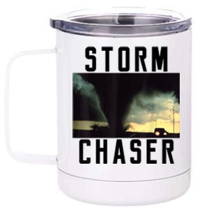 Storm Chaser Tornado Picture Gift Weather Meteorologist Gift 12 oz Stainless Steel Tumbler Cup