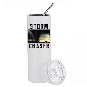 Storm Chaser Tornado Picture Gift Weather Meteorologist Gift Stainless Steel Tumbler