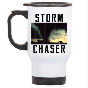 Storm Chaser Tornado Picture Gift Weather Meteorologist Gift Stainless Steel Travel Mug