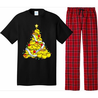 Softball Christmas Tree Xmas Pajamas Player Coach Pajama Set