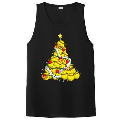 Softball Christmas Tree Xmas Pajamas Player Coach PosiCharge Competitor Tank