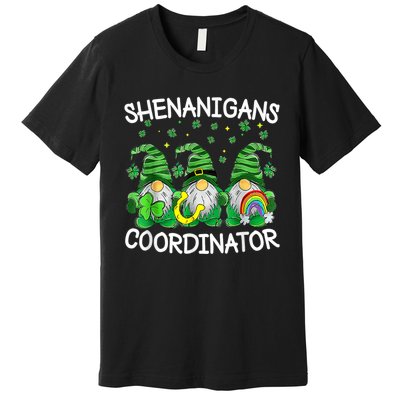 Shenanigans Coordinator Teachers St Patricks Day Gnomes Premium T-Shirt