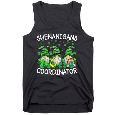 Shenanigans Coordinator Teachers St Patricks Day Gnomes Tank Top