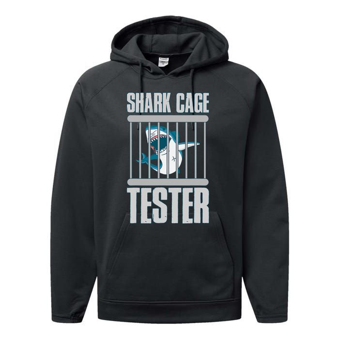 Shark Cage Tester Performance Fleece Hoodie