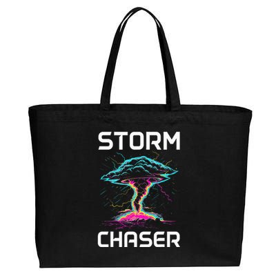 Storm Chasing Tornado Chaser Meteorologist Meteorology Cotton Canvas Jumbo Tote