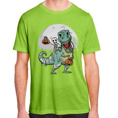 Skeleton Costume TRex Cemetery Halloween Trick Rawr Treat Funny Gift Adult ChromaSoft Performance T-Shirt