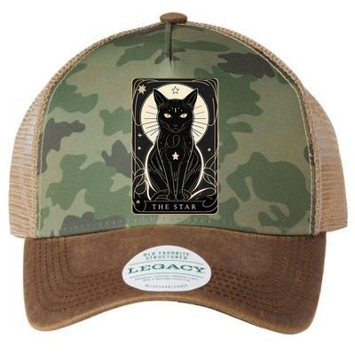 Star Cat Tarot Card Graphic For Tarot Cat Lovers Legacy Tie Dye Trucker Hat