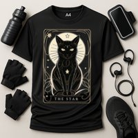 Star Cat Tarot Card Graphic For Tarot Cat Lovers Cooling Performance Crew T-Shirt