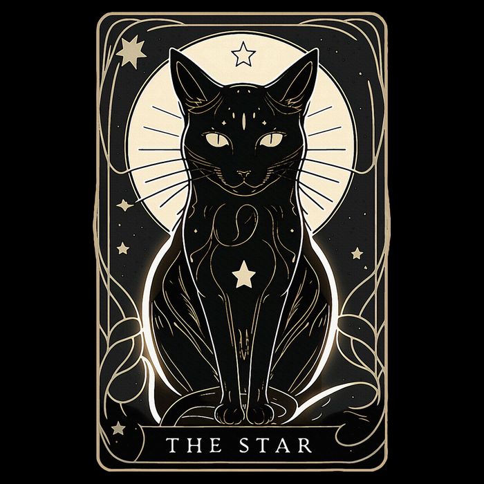 Star Cat Tarot Card Graphic For Tarot Cat Lovers Cooling Performance Crew T-Shirt