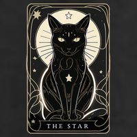Star Cat Tarot Card Graphic For Tarot Cat Lovers Adult Drive Performance Visor