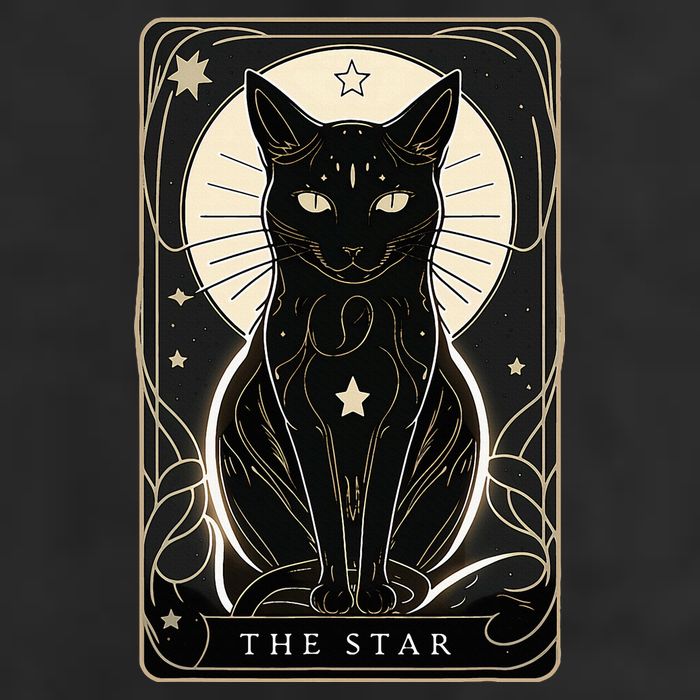 Star Cat Tarot Card Graphic For Tarot Cat Lovers Adult Drive Performance Visor