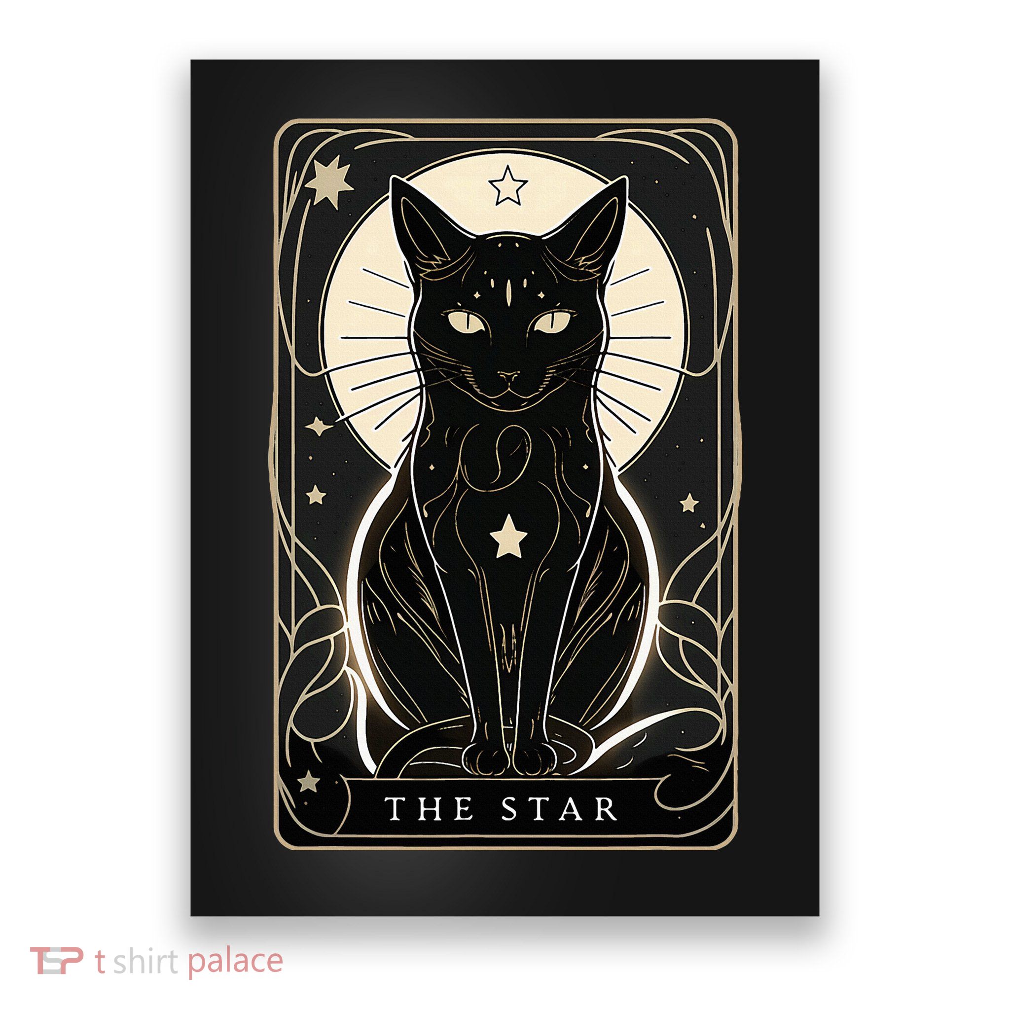 Star Cat Tarot Card Graphic For Tarot Cat Lovers Poster