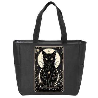 Star Cat Tarot Card Graphic For Tarot Cat Lovers Zip Tote Bag