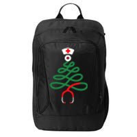 Stethoscope Christmas Tree Nursing Funny Nurse Rn Lpn Squad City Backpack