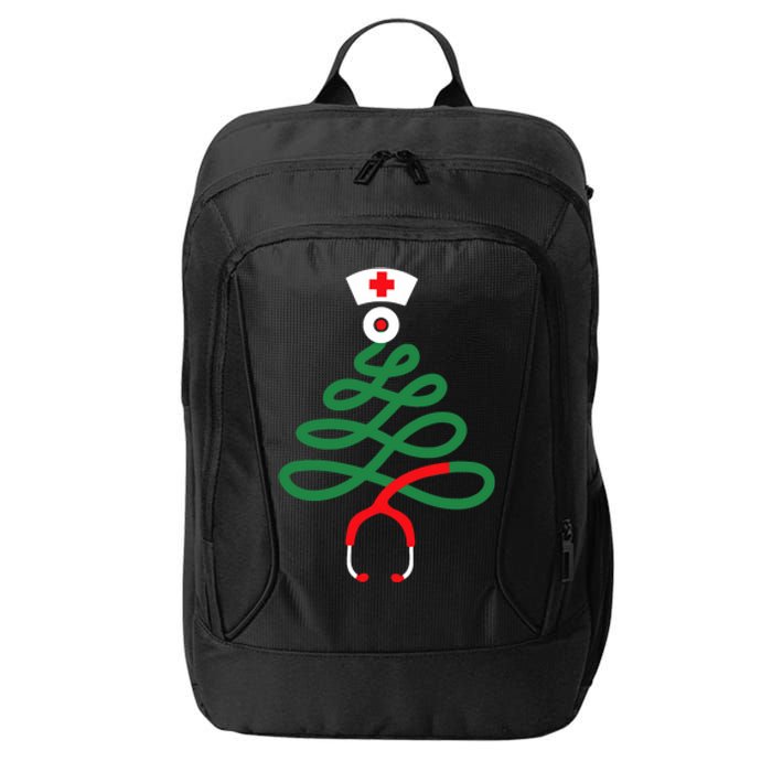 Stethoscope Christmas Tree Nursing Funny Nurse Rn Lpn Squad City Backpack