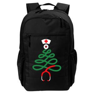 Stethoscope Christmas Tree Nursing Funny Nurse Rn Lpn Squad Daily Commute Backpack