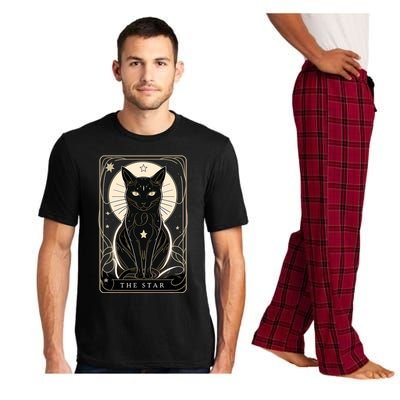 Star Cat Tarot Card For Tarot Cat Lovers Pajama Set