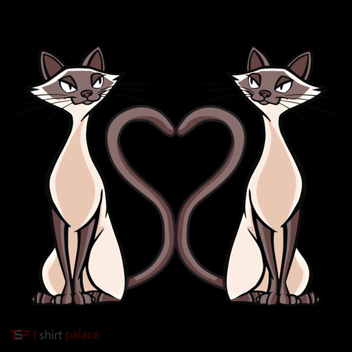 Siamese Cat Twins Cute Stripe Pom Pom Beanie