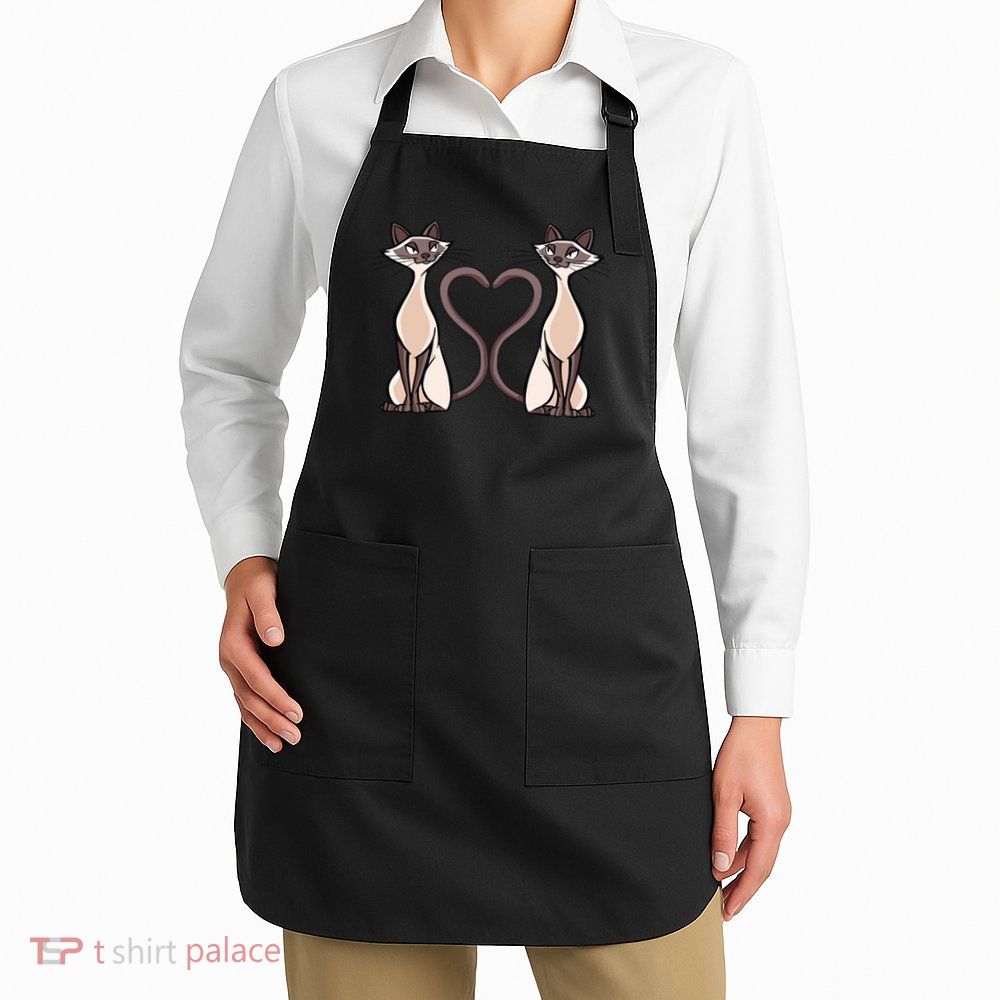 Siamese Cat Twins Cute Apron
