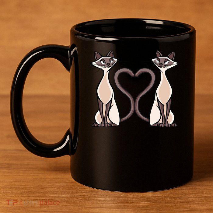 Siamese Cat Twins Cute 11oz C Handle Ceramic Mug
