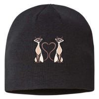 Siamese Cat Twins Cute Sustainable Beanie